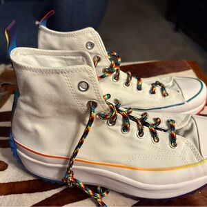 Colorful High-Top Canvas Sneakers